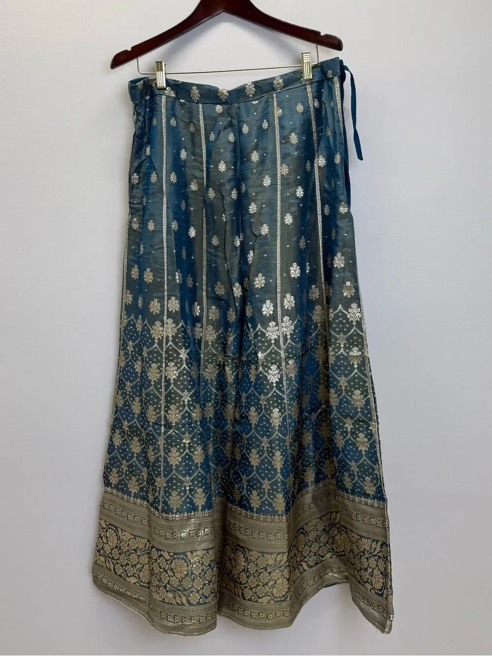 Embellished Teal Ethnic pants Set with Dupatta